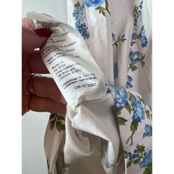 NEW Anthropologie Floral Shoulder Side Zipper Mini Dress Multi Color Size: Small - Picture 6 of 7